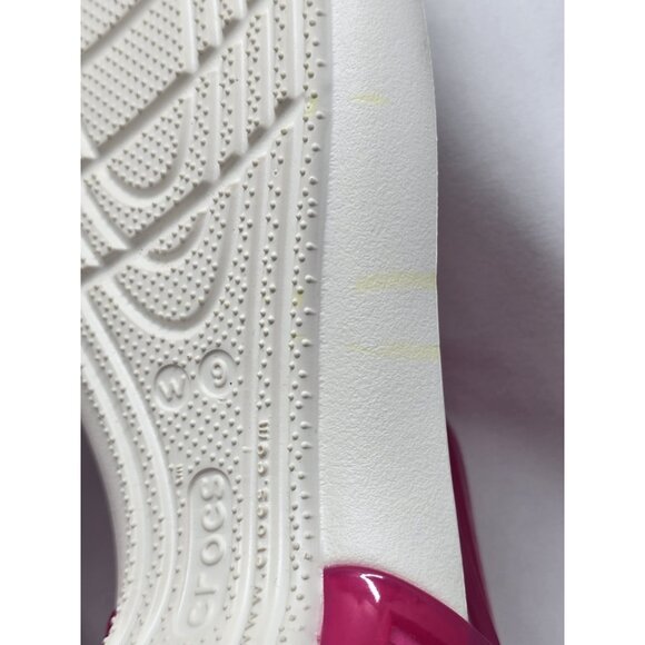 Crocs Isabella White And Pink T-Strap Iconic Comfort Sandal Size 9 Women's - Picture 11 of 15